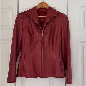 Cole Haan Red Leather Jacket